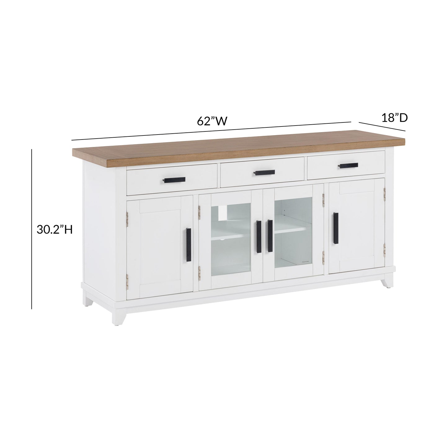 leah white 62" entertainment console