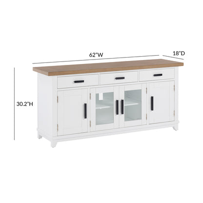 Leah White 62" Entertainment Console