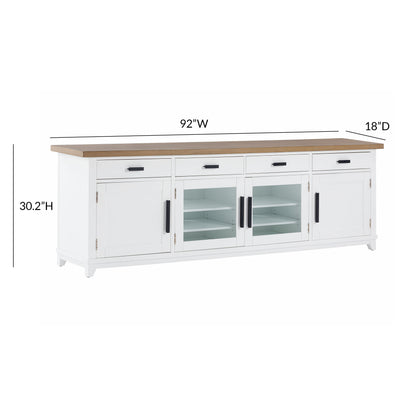 Leah White 92" Entertainment Console