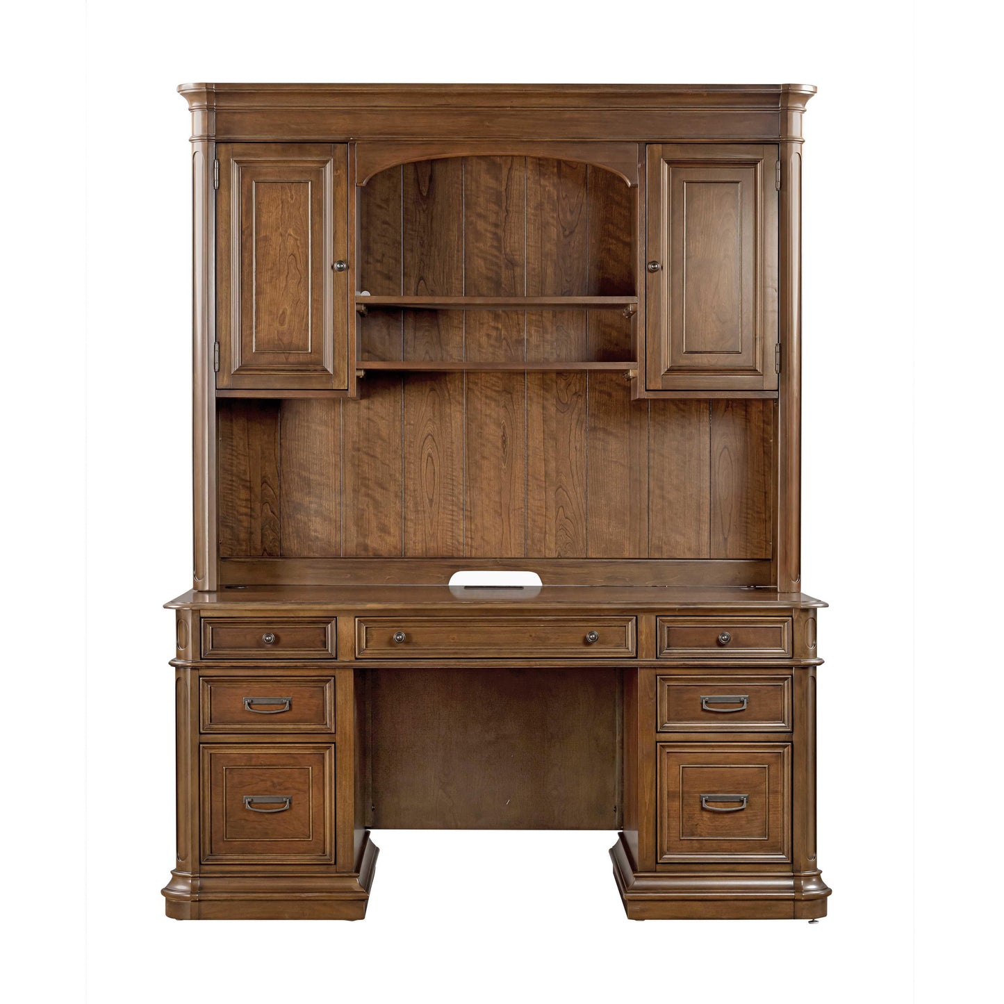 famke cherry credenza & hutch set