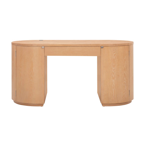 Giselle Navarre 64" Wood Executive Desk With Storage - image 1