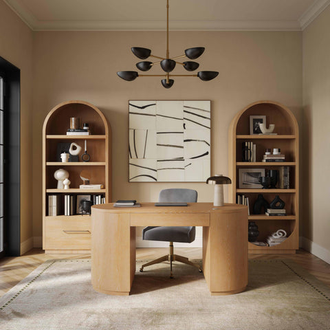 Giselle Navarre 64" Wood Executive Desk With Storage - image 2