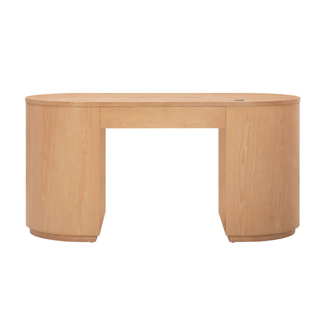 Giselle Navarre 64" Wood Executive Desk With Storage - image 4