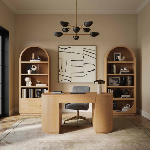 Giselle Navarre Wood Bookcase With File Drawer - image 10