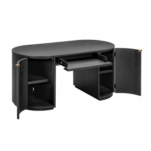 Giselle Navarre 64" Wood Executive Desk With Storage - image 7