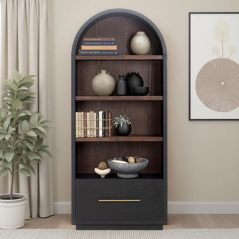 Giselle Navarre Wood Bookcase With File Drawer - image 2