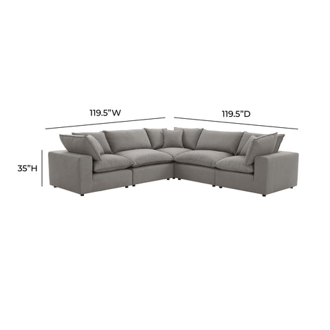 Ines Castaigne 5-Piece Performance Fabric Modular L-Sectional - image 5