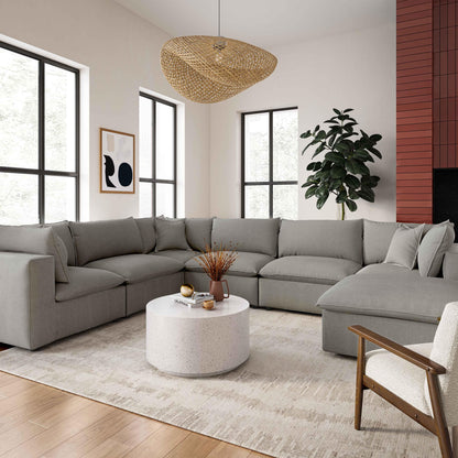 Grace Slate Modular Large Chaise Sectional