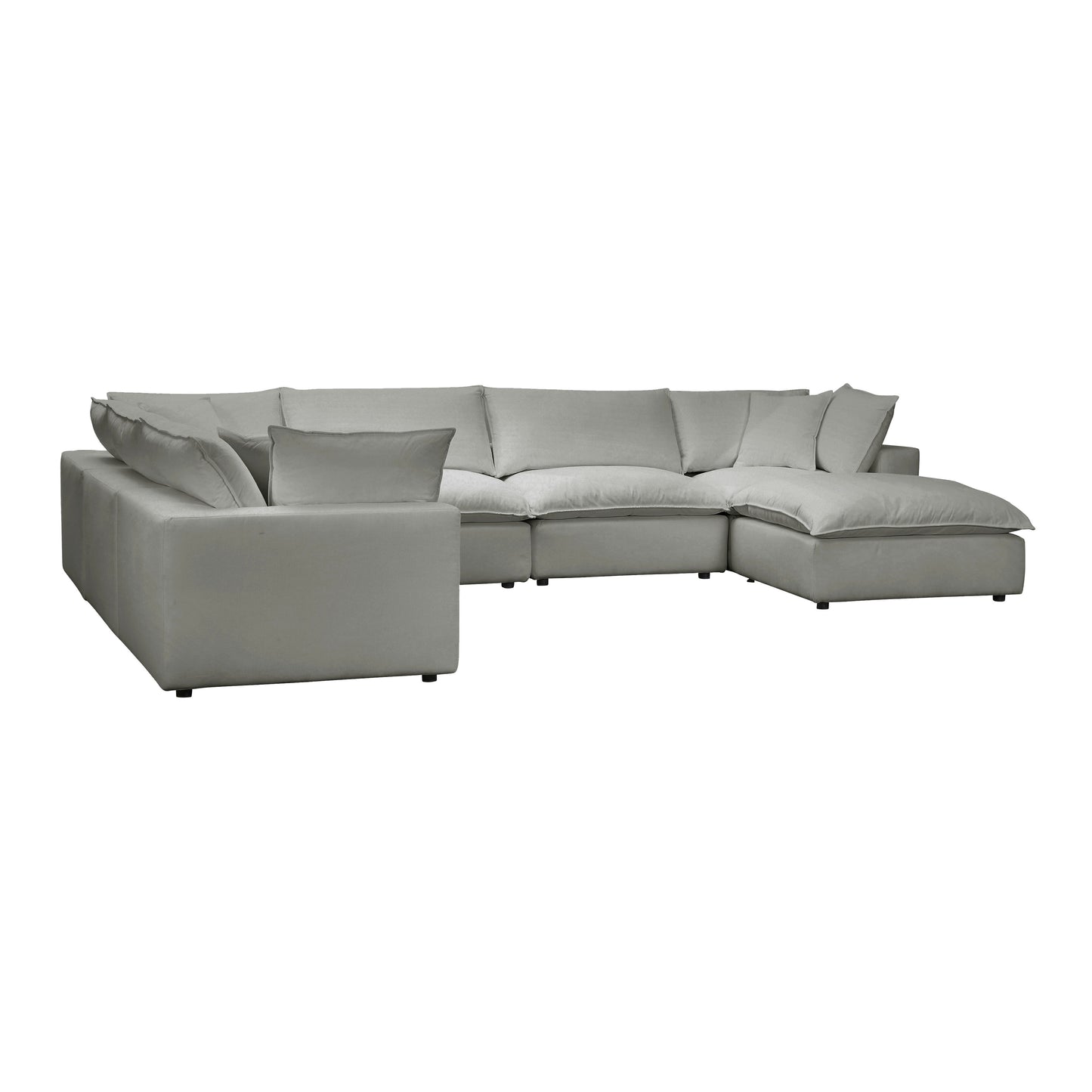 grace slate modular large chaise sectional