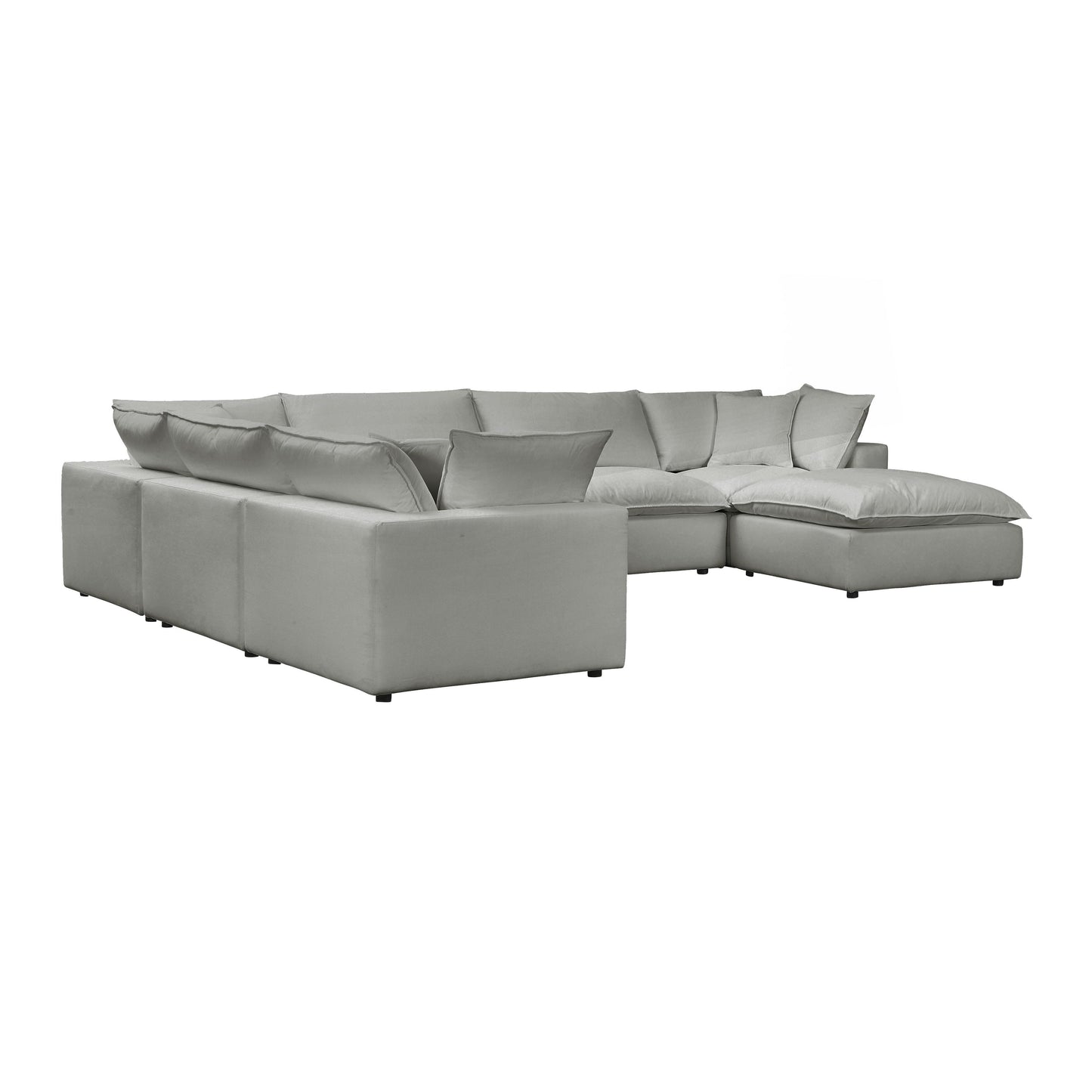 grace slate modular large chaise sectional