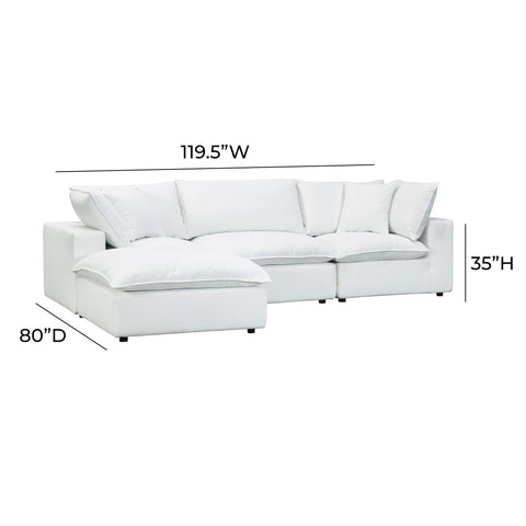 Ines Castaigne 4-Piece Performance Fabric Modular Sectional - image 6