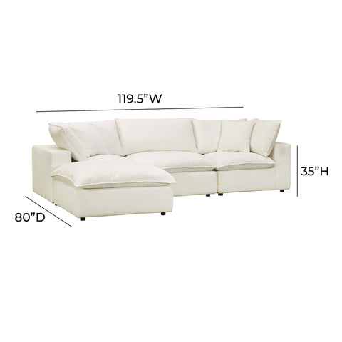 Ines Castaigne 4-Piece Performance Fabric Modular Sectional - image 6