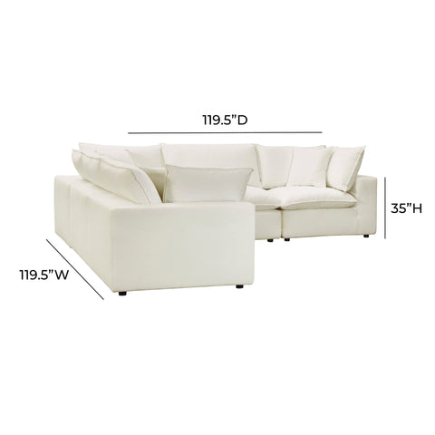Ines Castaigne 5-Piece Performance Fabric Modular L-Sectional - image 6
