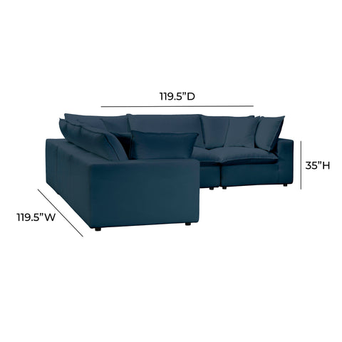 Ines Castaigne 5-Piece Performance Fabric Modular L-Sectional - image 6