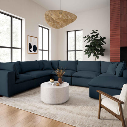 Grace Navy Modular Large Chaise Sectional