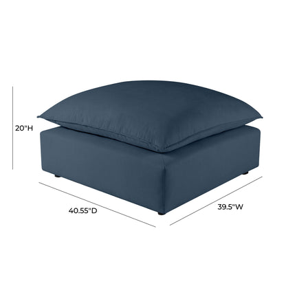 Grace Navy Ottoman