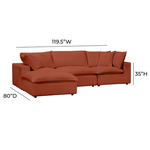 Ines Castaigne 4-Piece Performance Fabric Modular Sectional - image 6