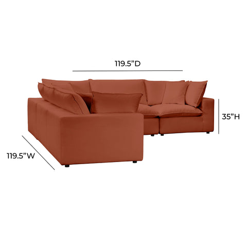 Ines Castaigne 5-Piece Performance Fabric Modular L-Sectional - image 6