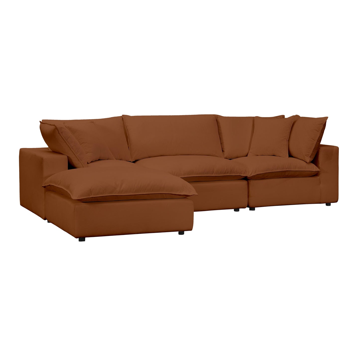 grace rust modular 4 piece sectional