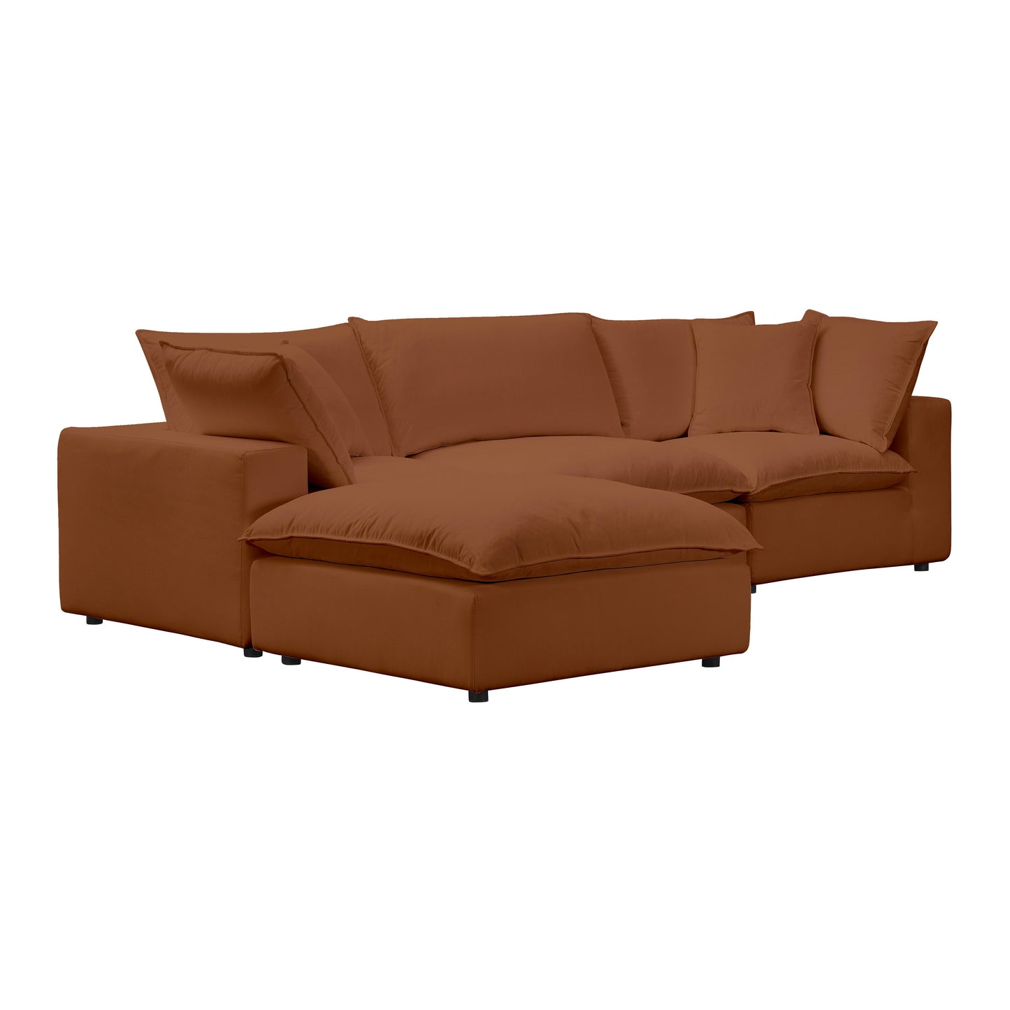 grace rust modular 4 piece sectional