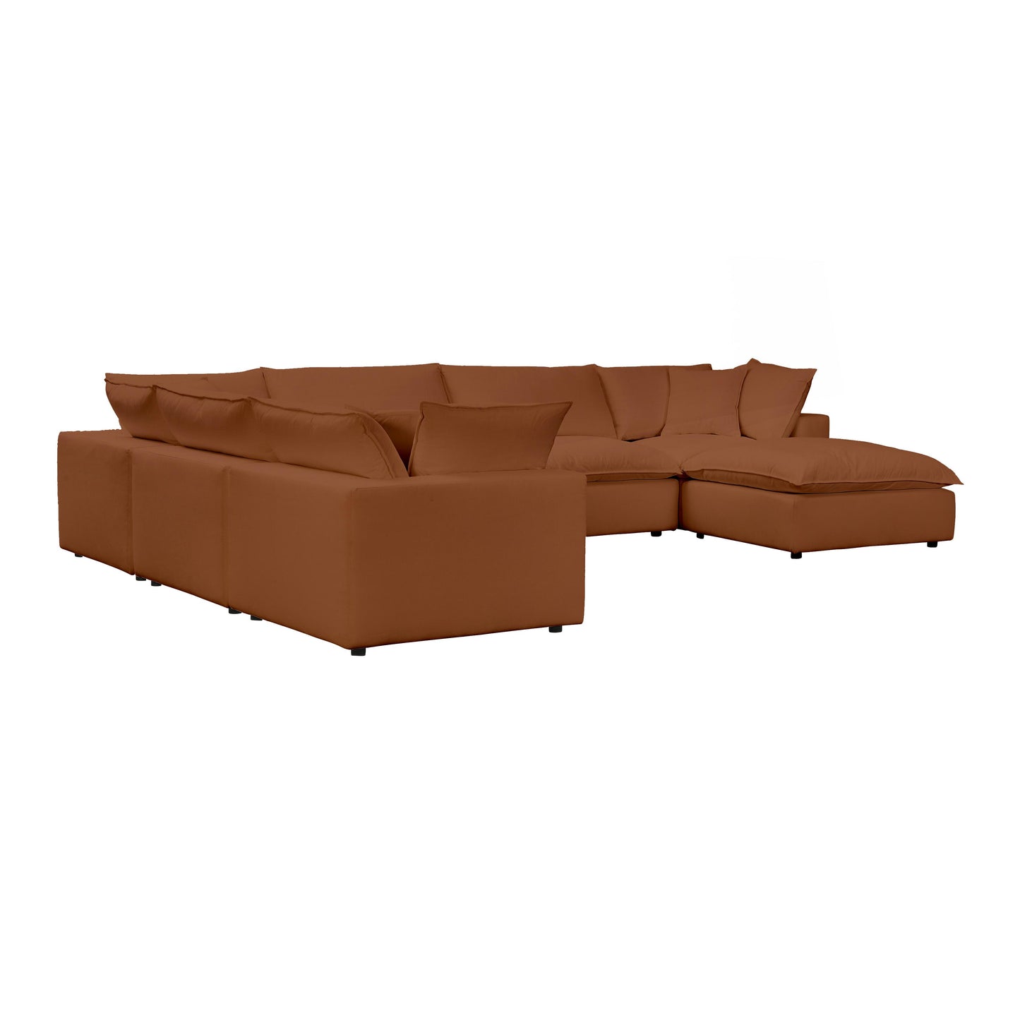 grace rust modular large chaise sectional