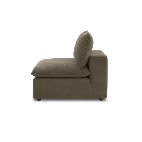 Ines Castaigne Chocolate Brown Performance Velvet Armless Chair - image 3