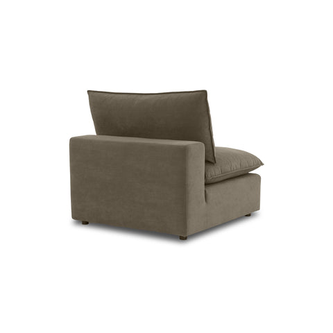 Ines Castaigne Chocolate Brown Performance Velvet Armless Chair - image 4