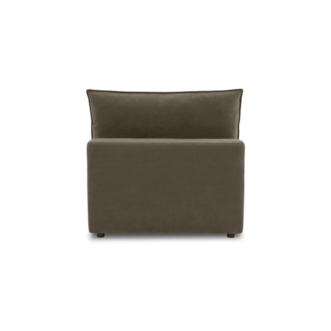Ines Castaigne Chocolate Brown Performance Velvet Armless Chair - image 5