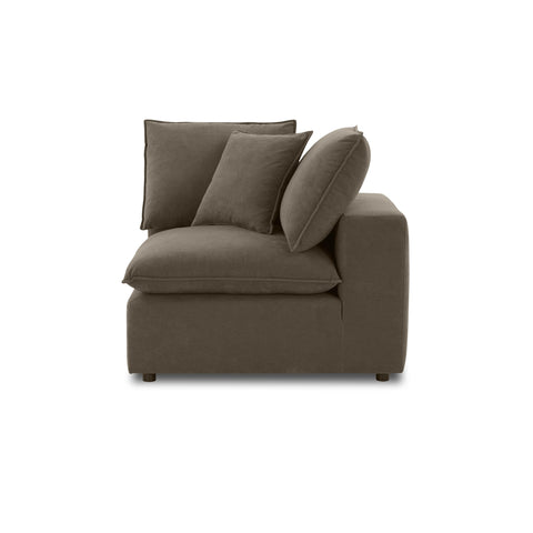 Ines Castaigne Chocolate Brown Performance Velvet Corner Chair - image 3
