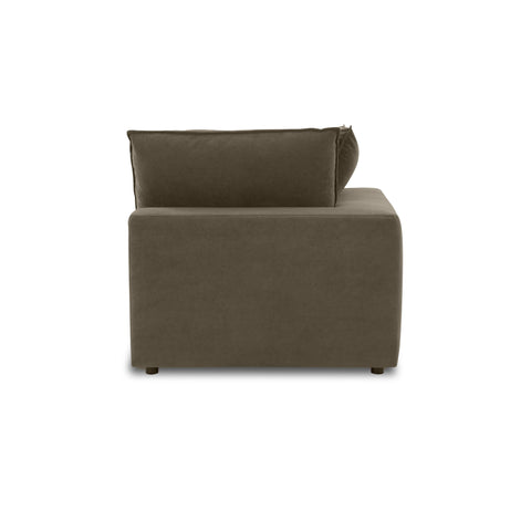 Ines Castaigne Chocolate Brown Performance Velvet Corner Chair - image 4