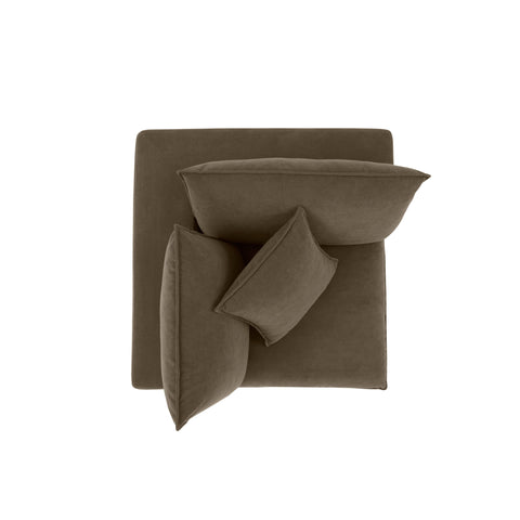 Ines Castaigne Chocolate Brown Performance Velvet Corner Chair - image 6