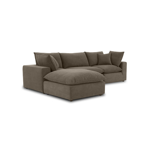 Ines Castaigne 4-Piece Chocolate Brown Performance Velvet Sectional - image 3