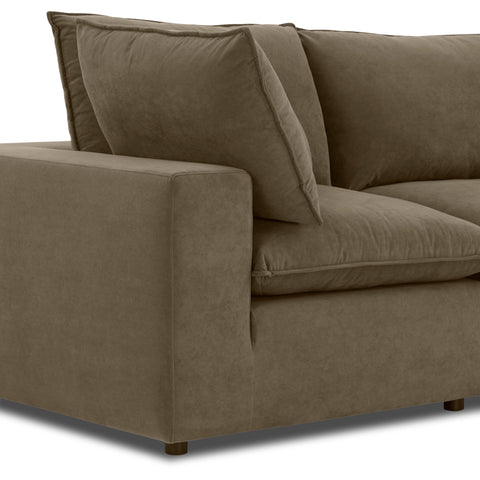 Ines Castaigne 120" Chocolate Brown Performance Velvet Modular Sofa - image 5