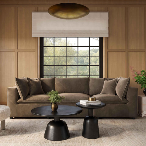 Ines Castaigne 120" Chocolate Brown Performance Velvet Modular Sofa - image 7