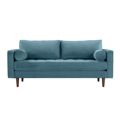 Elise Dusty Blue Velvet Loveseat