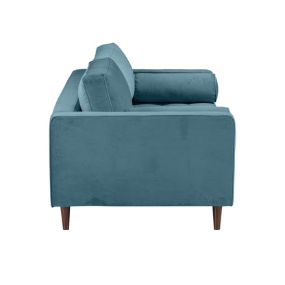 Elise Dusty Blue Velvet Loveseat