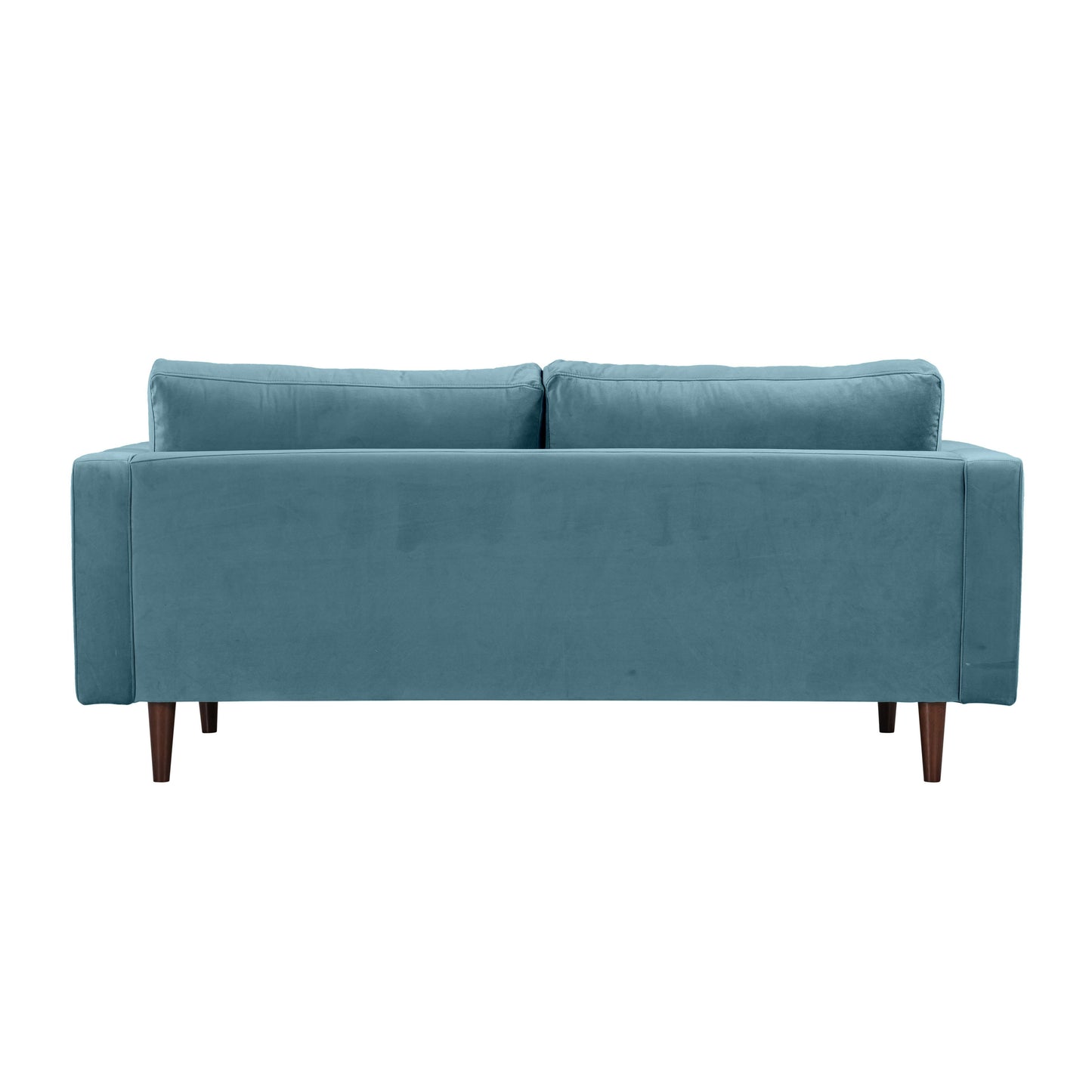 elise dusty blue velvet loveseat