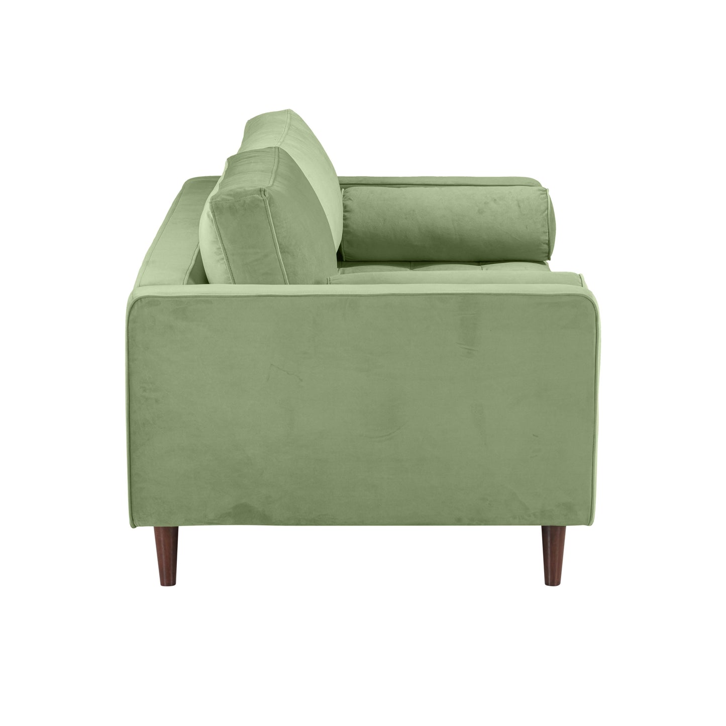 peele sage green velvet loveseat