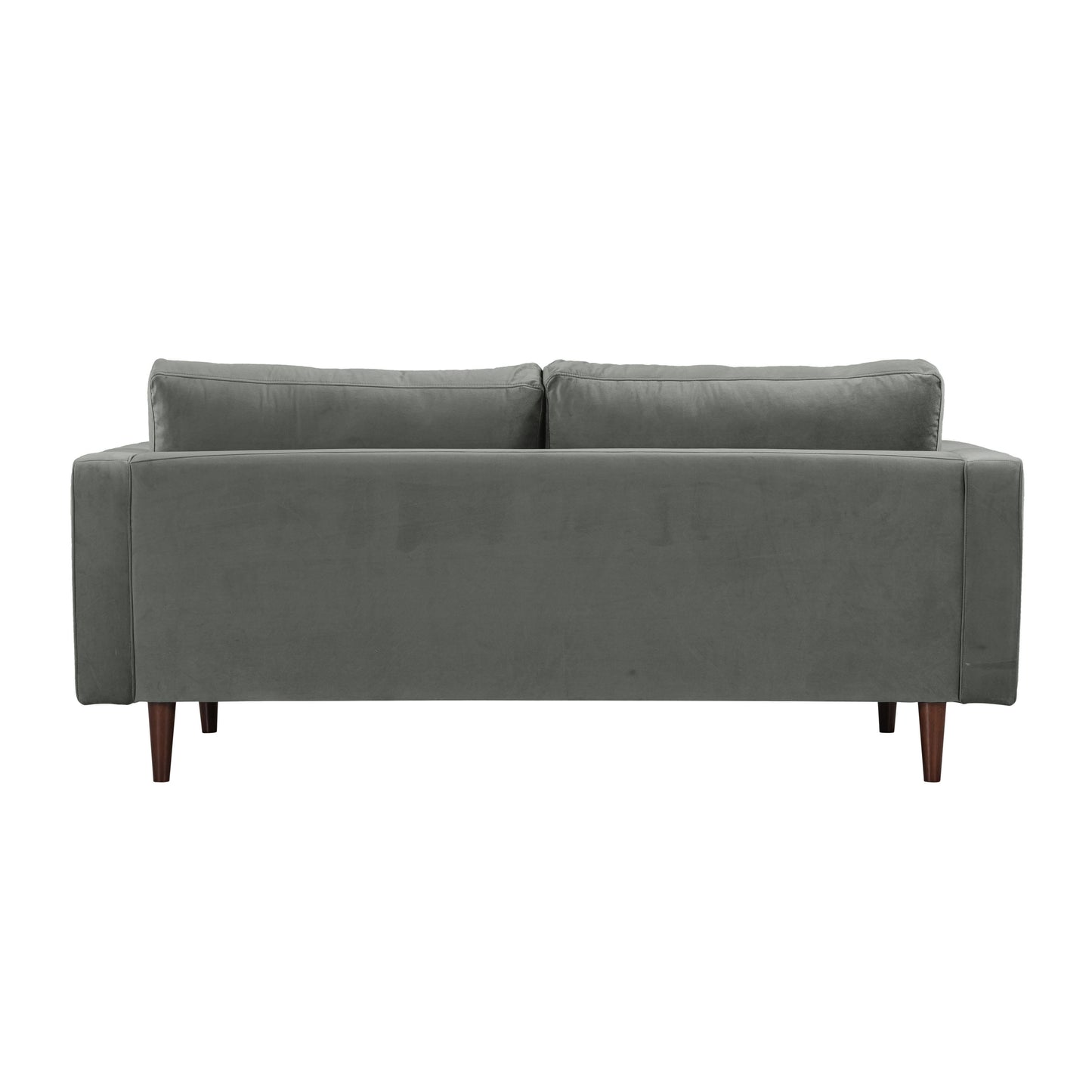 elise ash gray velvet loveseat