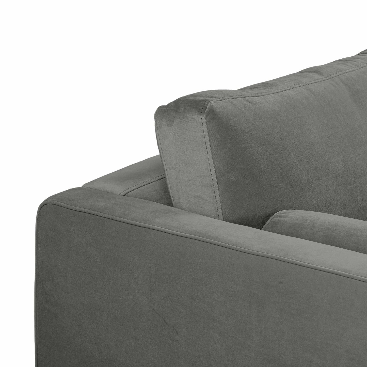 elise ash gray velvet loveseat