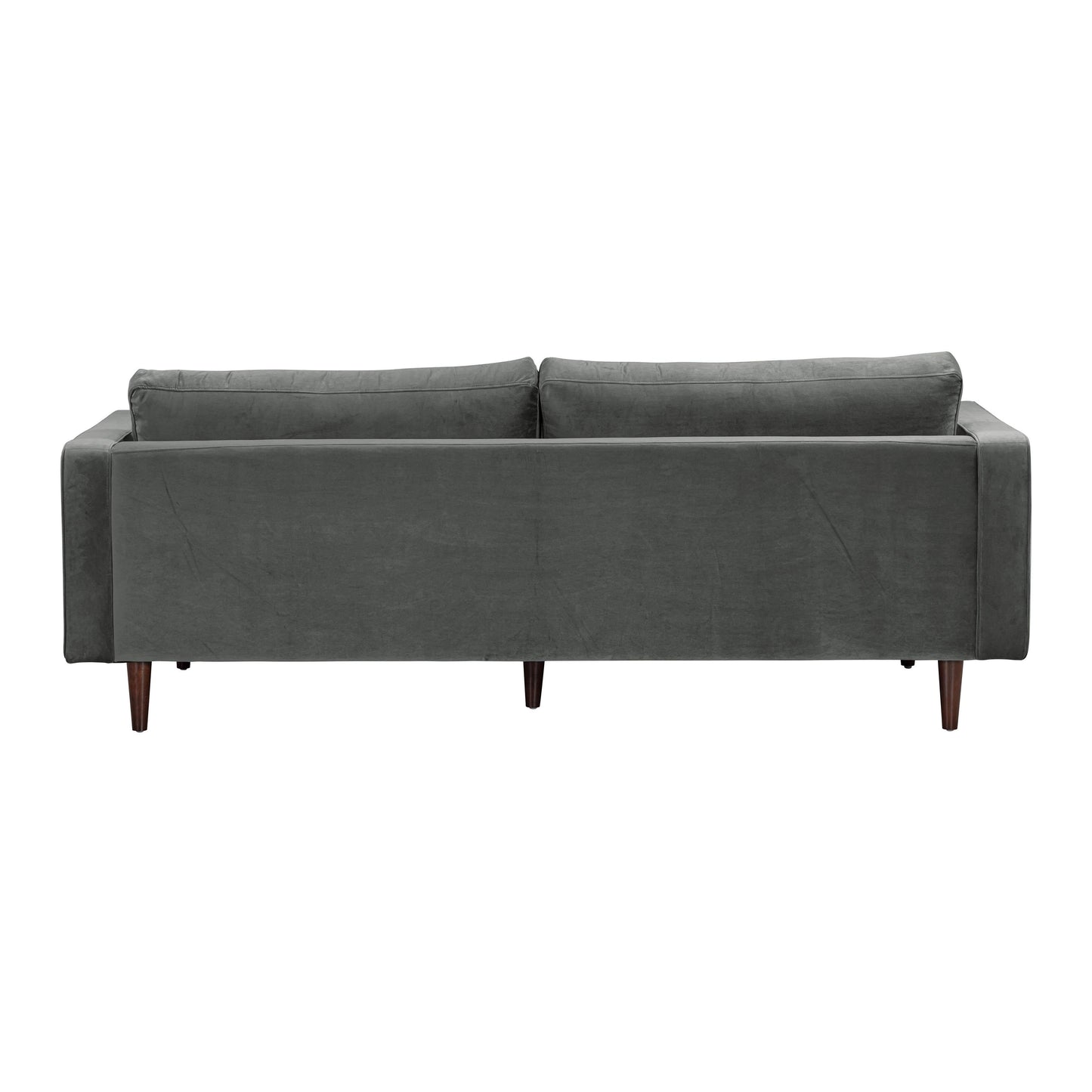 elise ash gray velvet sofa