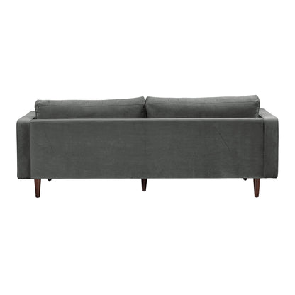 Elise Ash Gray Velvet Sofa