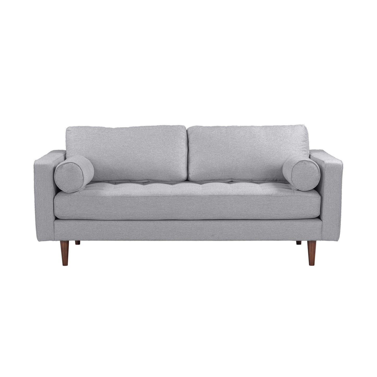 elise gray tweed loveseat