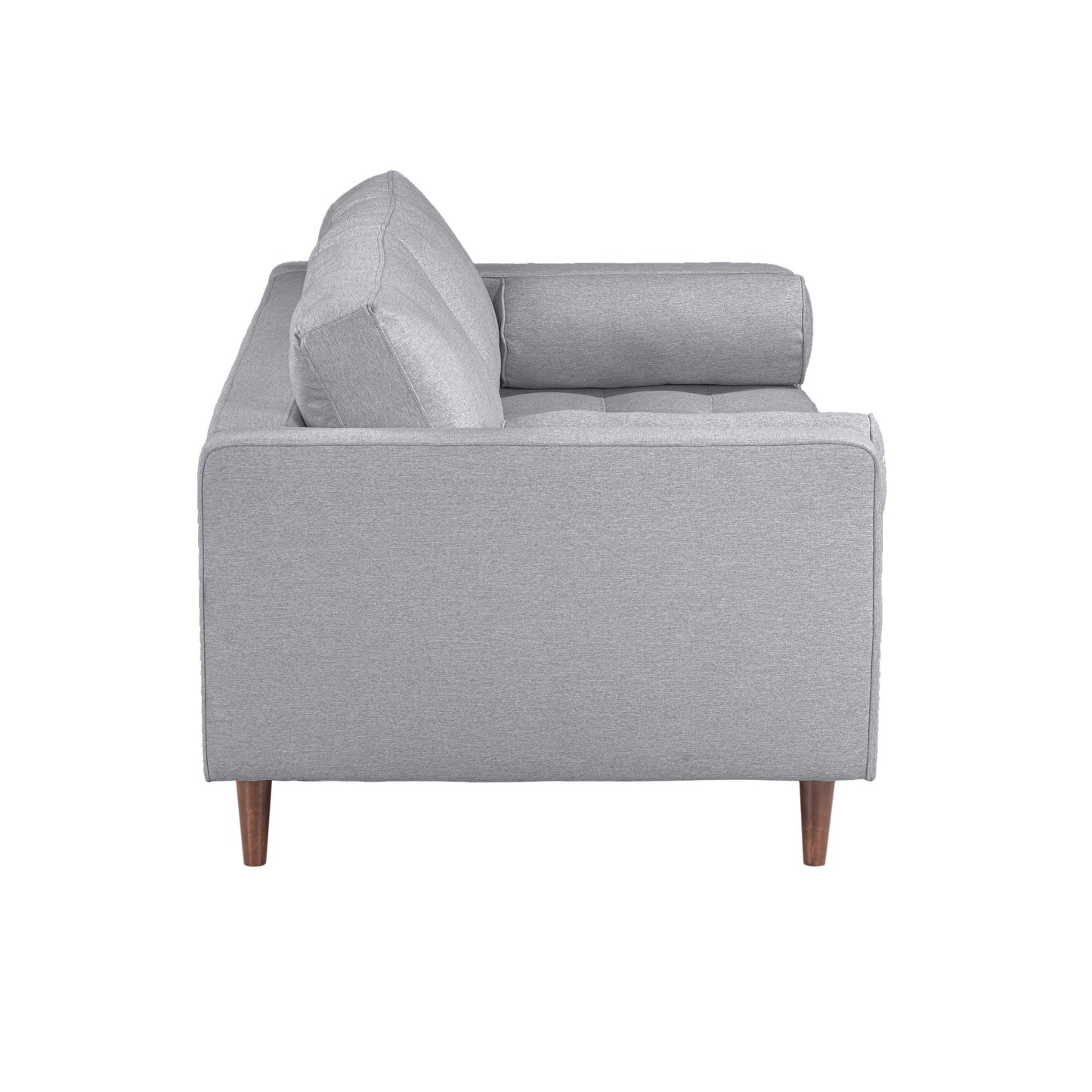 elise gray tweed loveseat