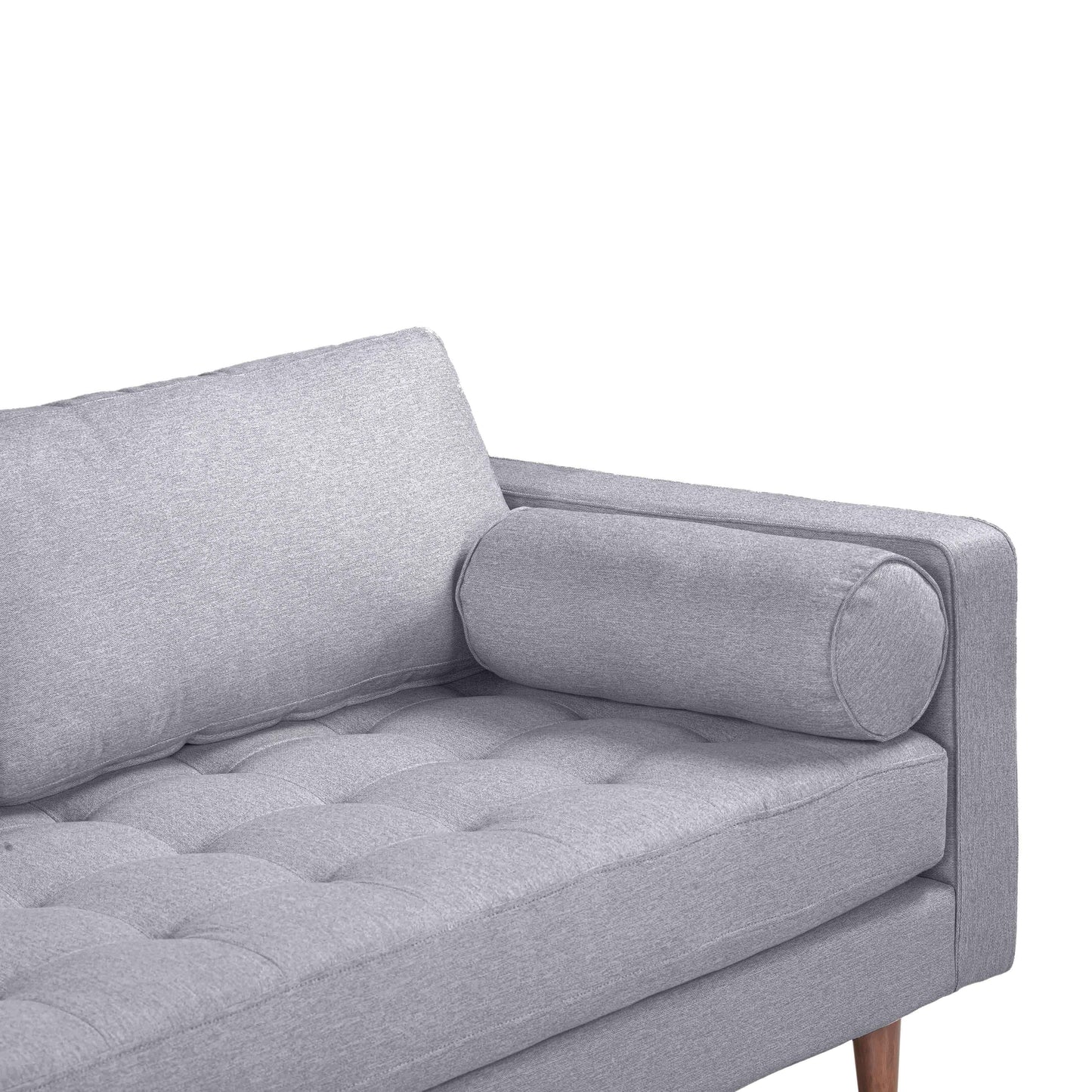 elise gray tweed loveseat