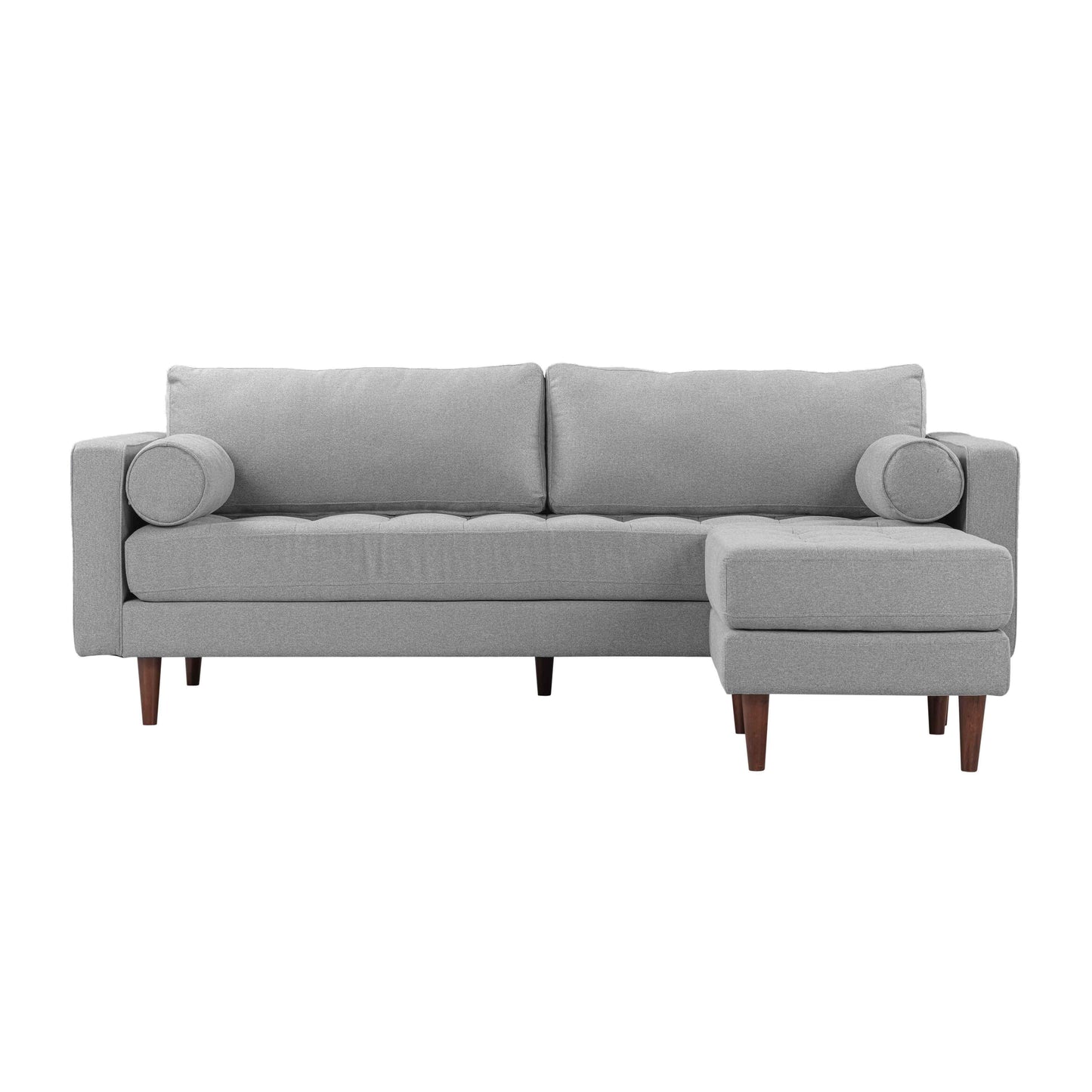 elise gray tweed sectional