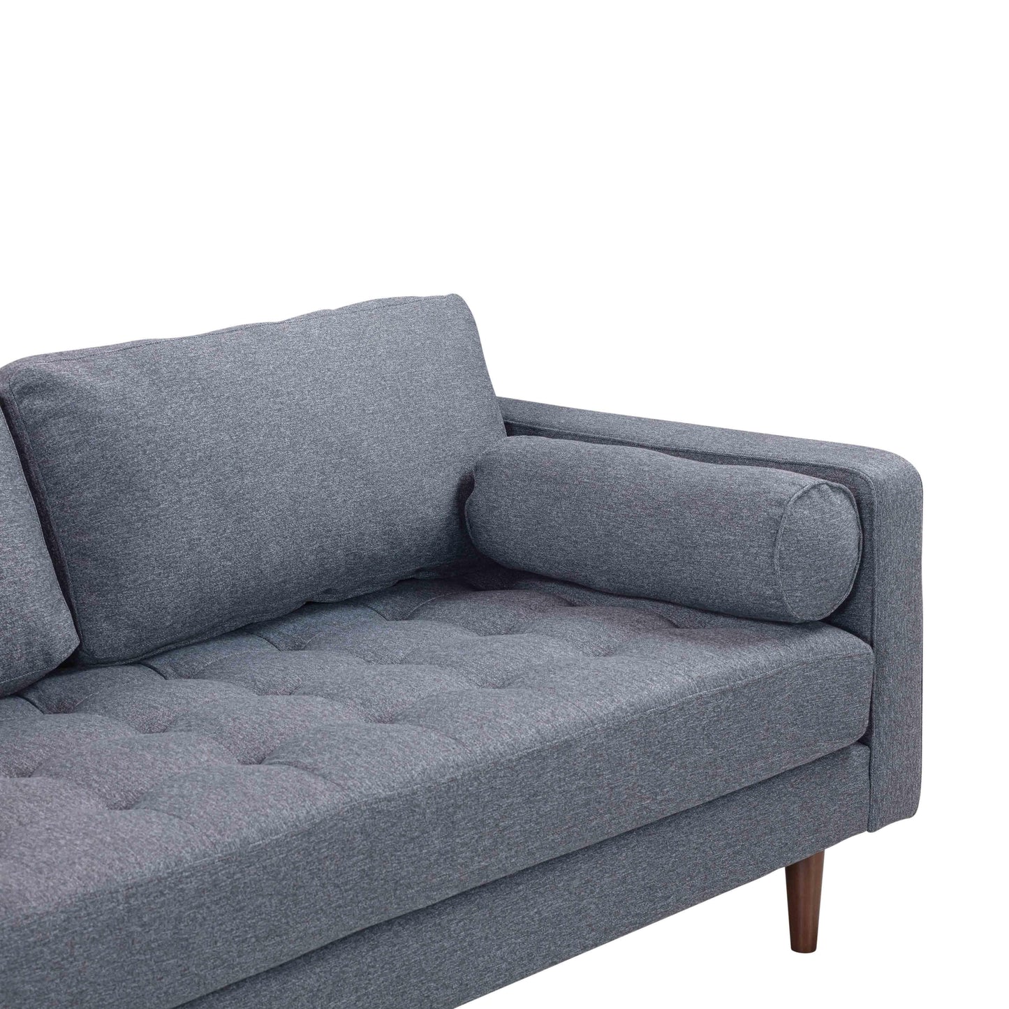 elise navy tweed loveseat