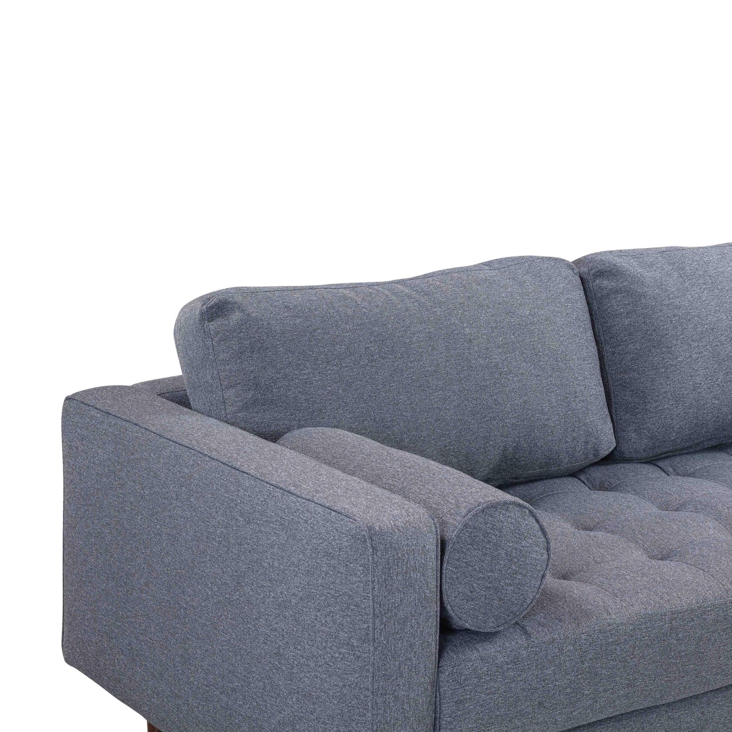 elise navy tweed loveseat