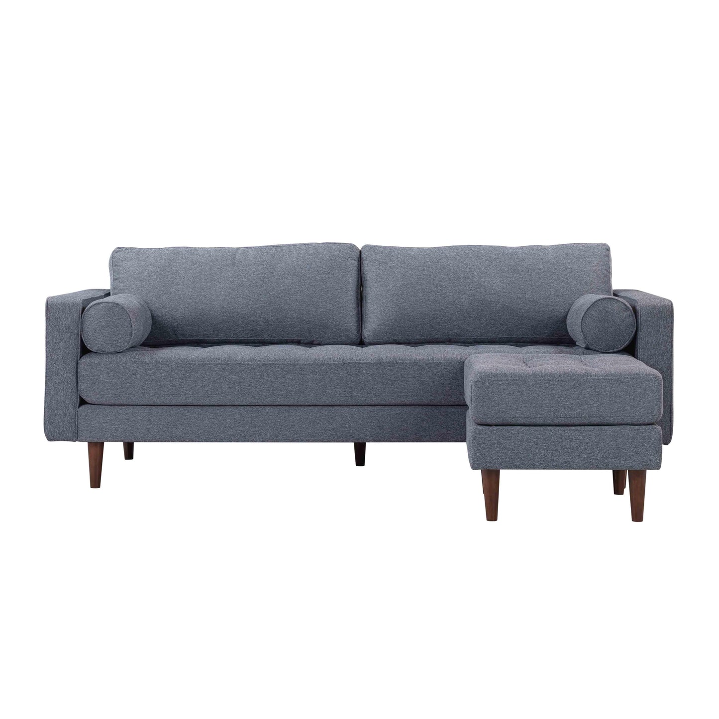 elise navy tweed sectional