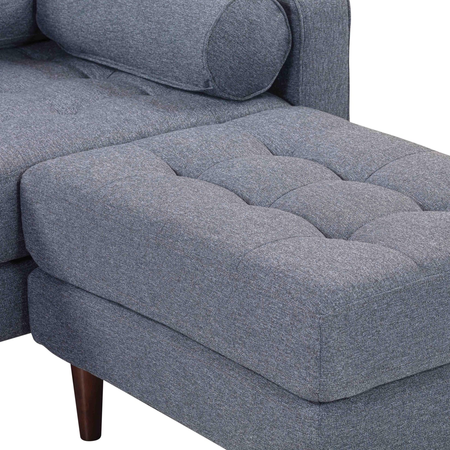 elise navy tweed sectional